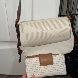 Fossil cross body and wallet